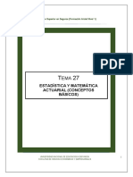 Estadística y Matemática Actuarial (Conceptos Básicos