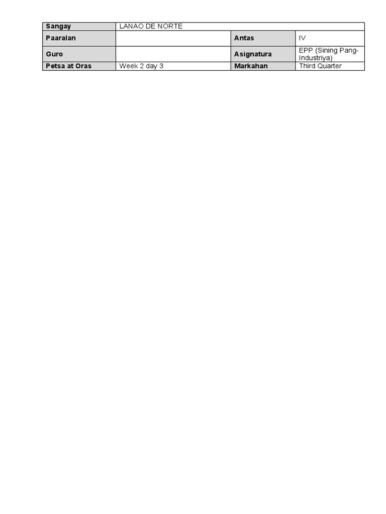 DLP-EPP 4 W2 Day 3 | PDF
