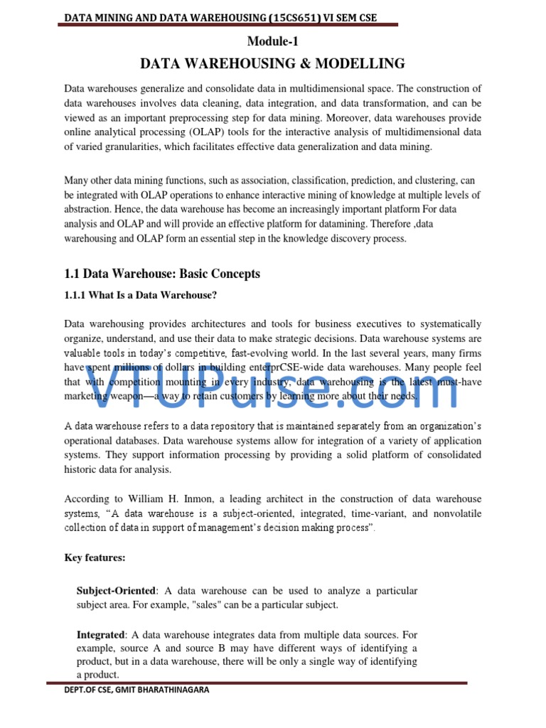 Data Warehousing Fundamentals | PDF | Data Warehouse | Databases