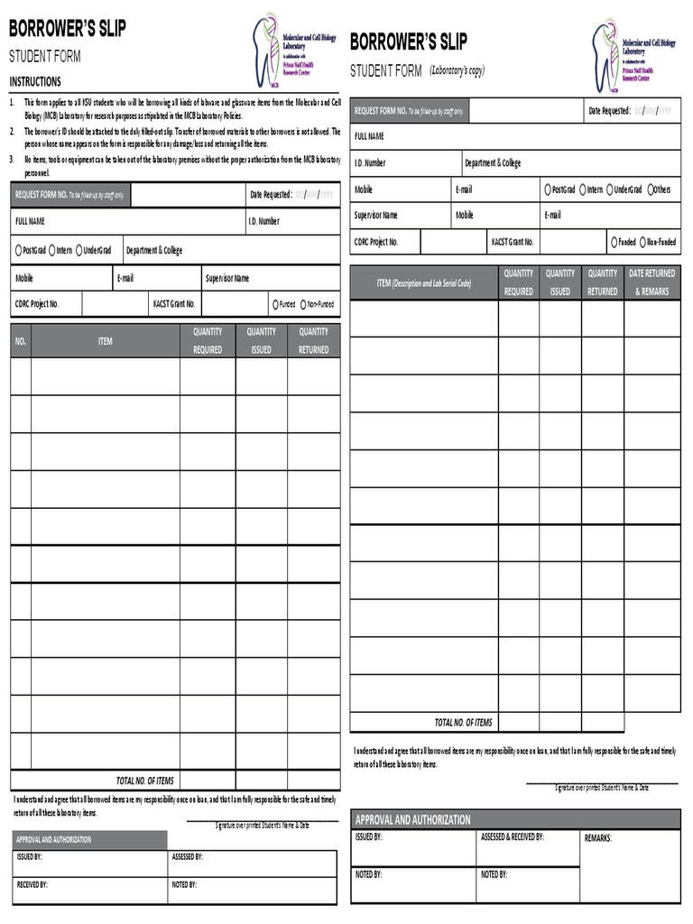 BorrowerSlipStudentv1.2.pdf PDF Laboratories