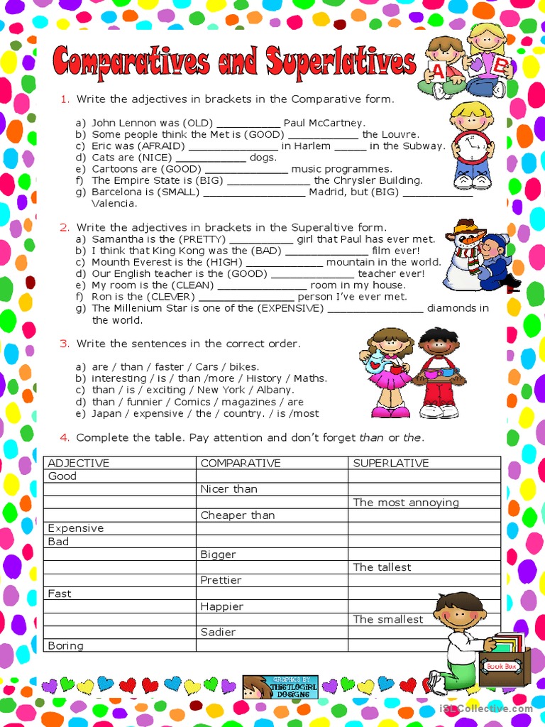 Comparatives and Superlatives PDF | PDF | Home & Garden