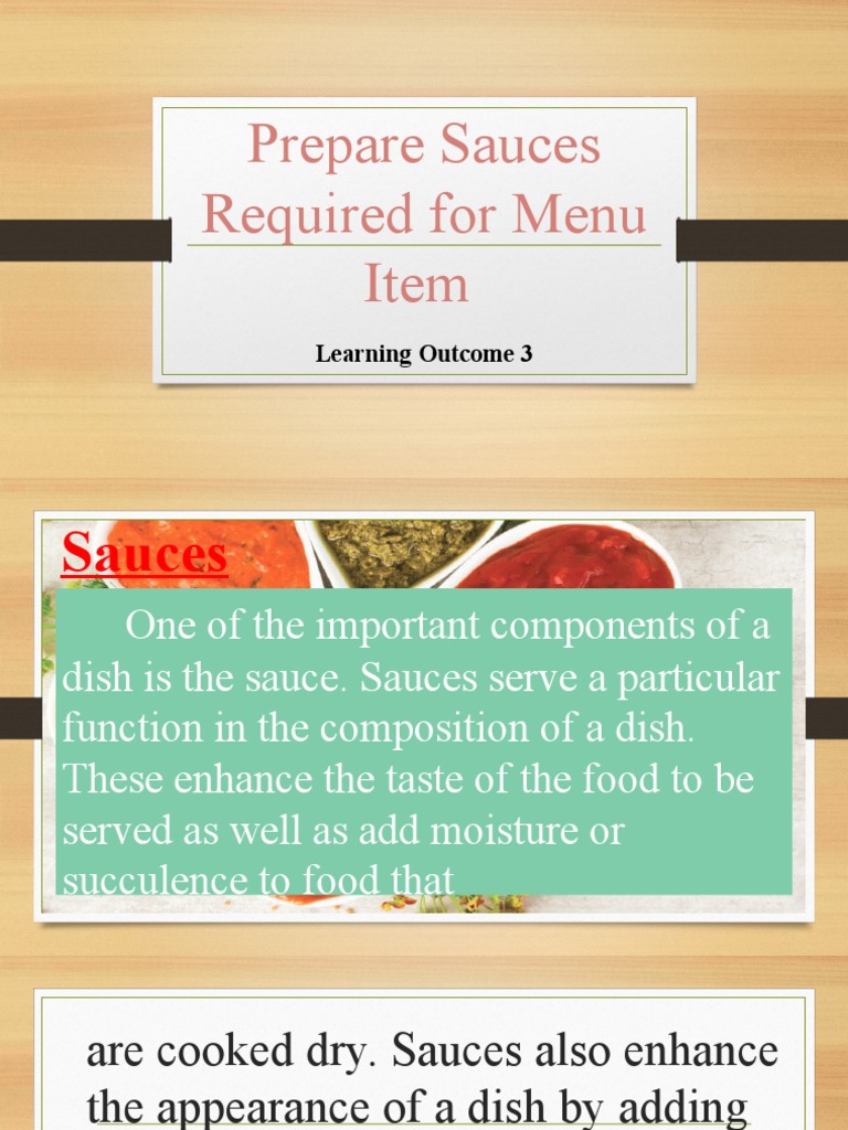 Sauces PDF Sauce Starch