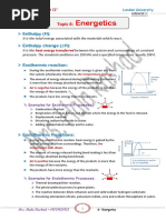 3 - Unit 2 Topic 6 Notes Energetics