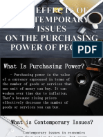 THE EFFECTS OF CONTEMPORARY ISSUES ON THE PURCHASING POWER - Applied Economics