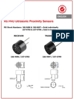 RS PRO Ultrasonic Proximity Sensors: Datasheet