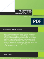 Personnel Management Objectives