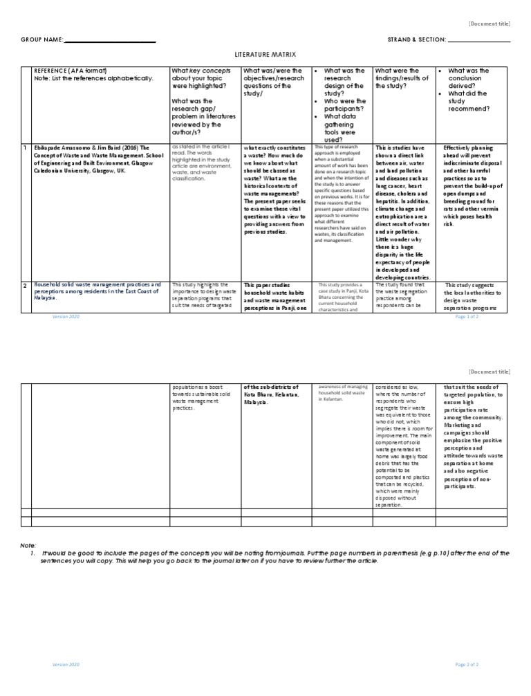 literature-matrix-pdf-waste-management-waste