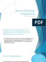 Do Sintoma à Síndrome Psiquiátrica