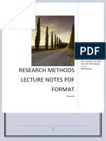 Research Methods Lecture Notes PDF Format