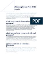 La Crisis Del Desempleo en Perú 2022