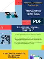 Formar Professores Como Profissionais para Uma Formação Contínua Articulada À Prática PDF