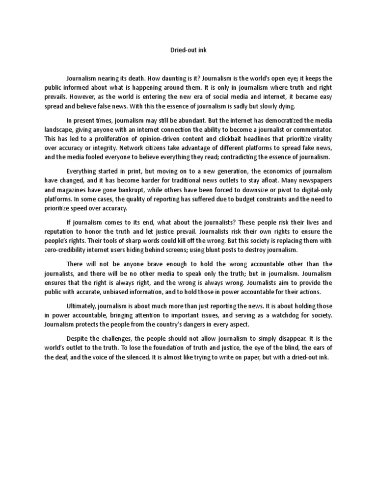 DriedOut Ink PDF Journalism News