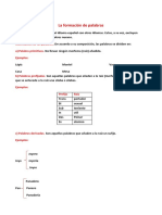 Tema 3 FORMACION DE PALABRAS