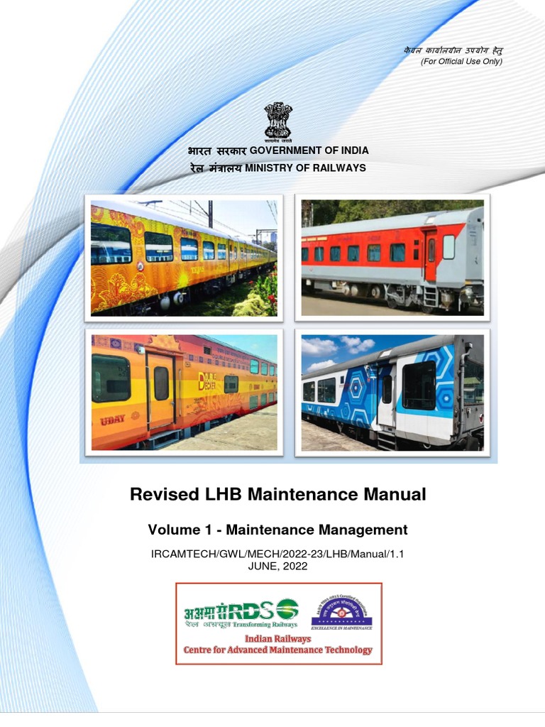 Revised LHB Maintenance Manual 2022 | PDF | Insulator (Electricity ...
