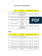 Rundown Classmeet Jumat, 16 Dec 2022