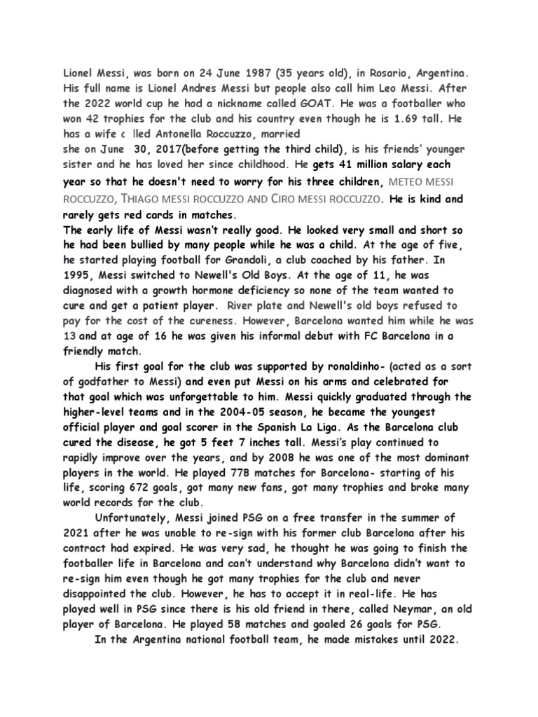 Lionel Messi | PDF | Lionel Messi | Fc Barcelona