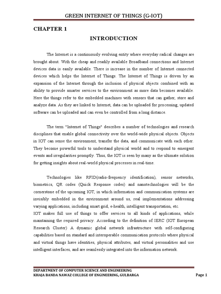 Green Internet of Things Overview | PDF | Internet Of Things | Computer ...