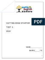 Cutting Edge Starters TEST 3 2022 PDF