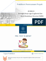 Acara 3 Logframe, Obs, & WBS