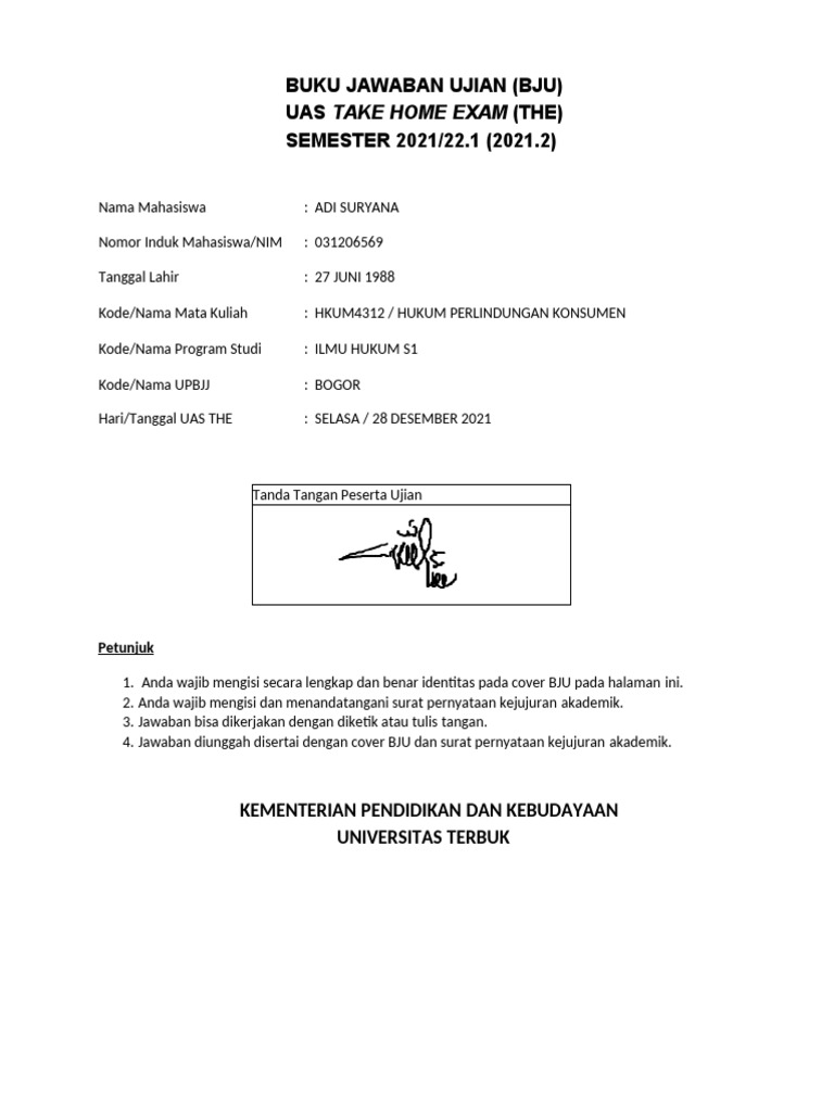 Bju Hkum4312 Hukum Perlindungan Konsumen - PDF