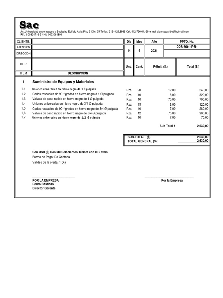 Materiales en Hiero Negro Hospital PDF