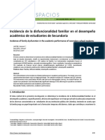 Lastre, K. Incidencia de La Disfuncionalidad Familiar en El Desempeño Escolar 2020