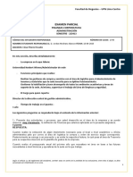 Finanzas Corporativas - Examen Parcial