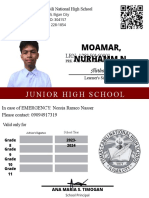 Moamar, Nurhamm N.: Junior High School
