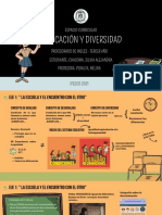 Presentación de Educación Plan de Estudio Ilustración Azul Verde y Morado