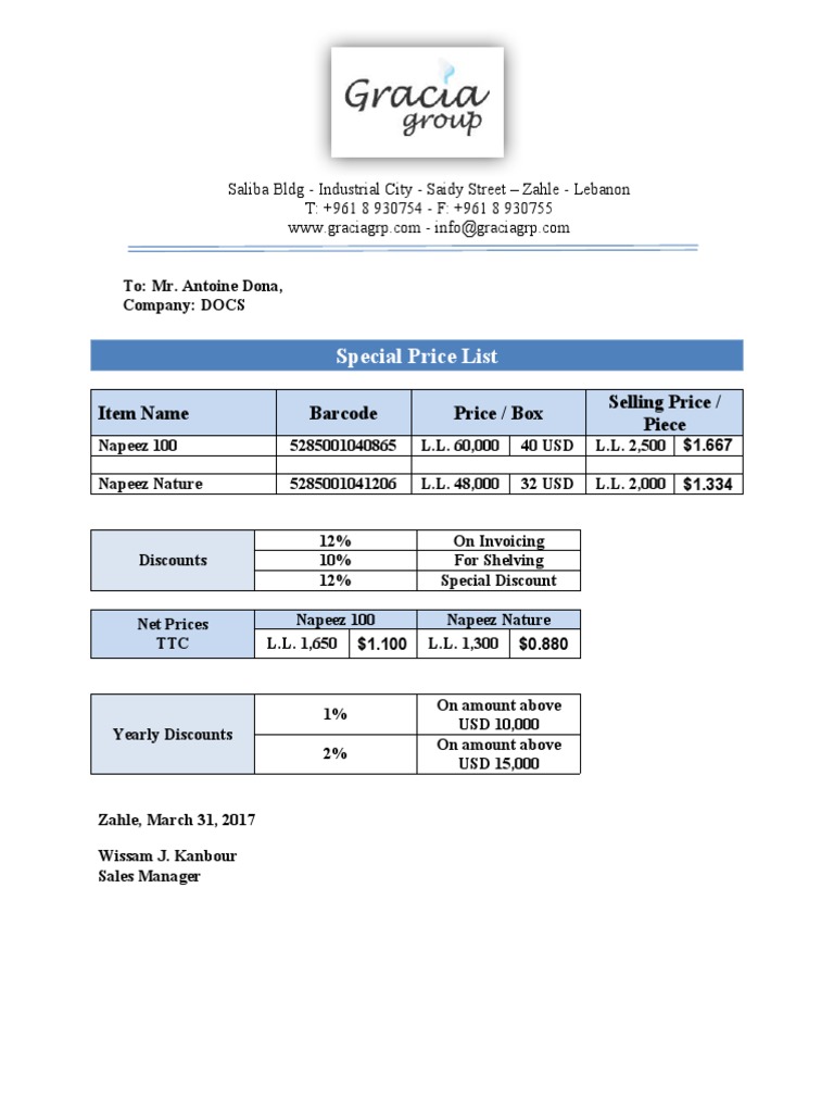 Special Pricing for DOCS | PDF