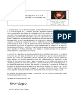 Acta de Capacitación de La Política Ambiental