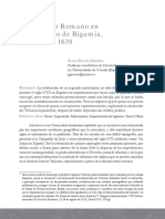 El Derecho Romano en Un Supuesto de Bigamia, Fechado en 1639