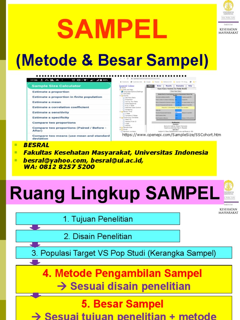 Metode dan Ukuran Sampel Penelitian | PDF | Kesehatan Holistik