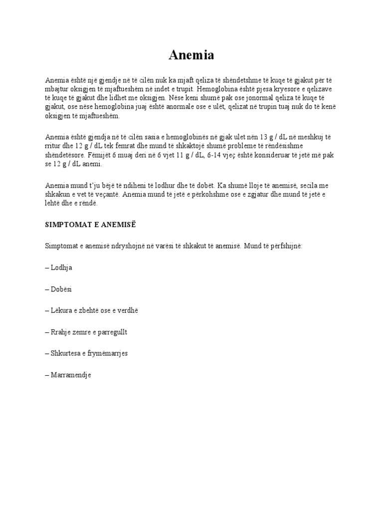 Anemia | PDF