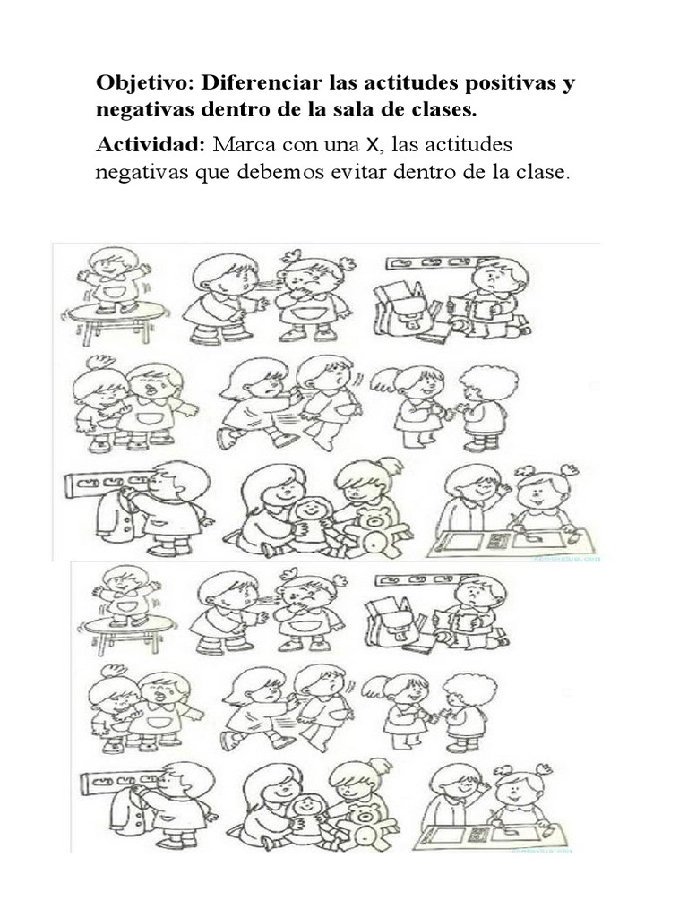 Actitudes Positivas y Negativas. | PDF