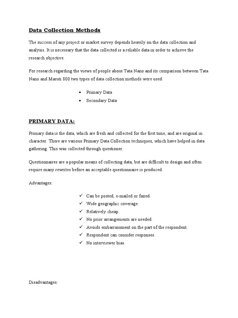 Data Collection Methods PDF