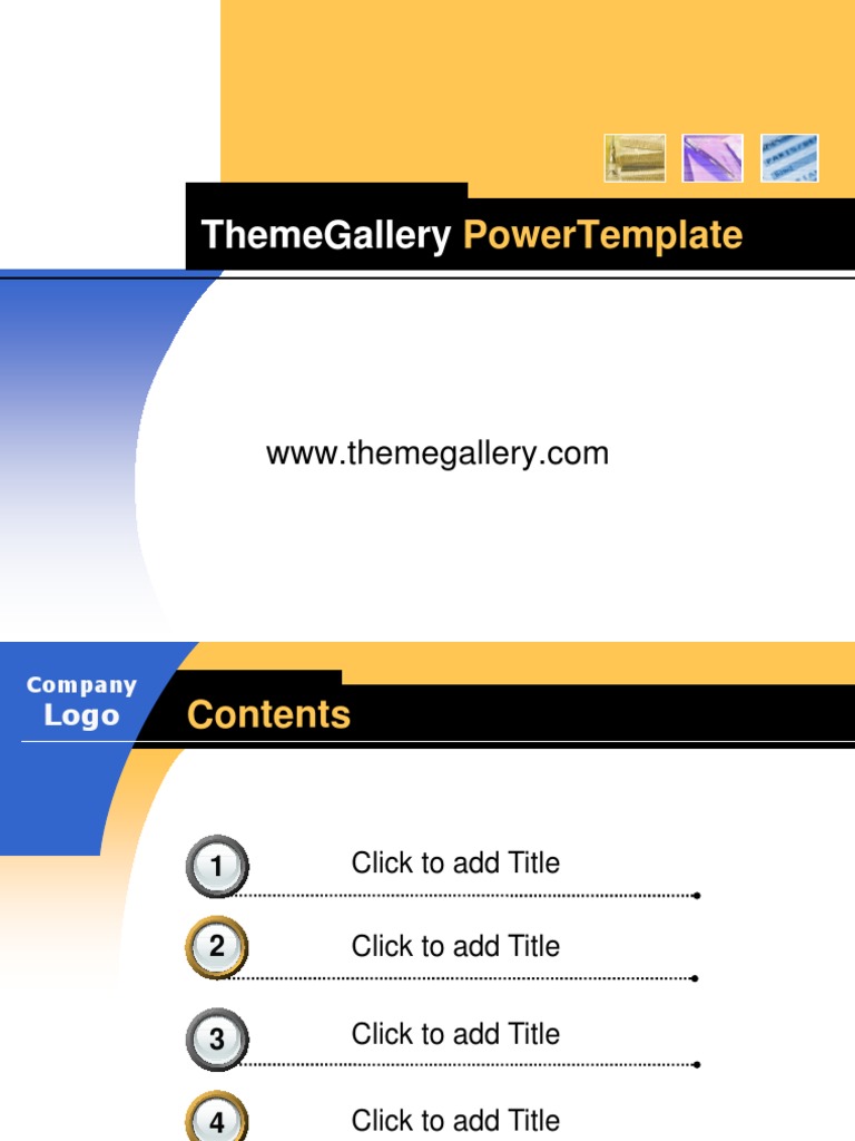 ThemeGallery PowerTemplate Overview | PDF | Computers