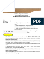 LKM - Docx: Lembar Kerja Mahasiswa Sistem Organ Tubuh Manusia (Zat Makanan Dan Sistem Pencernaan)