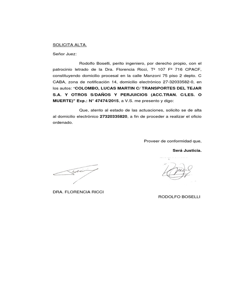 Solicita Alta PDF | PDF