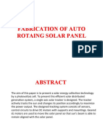 FABRICATION OF AUTO ROTATING SOLAR PANEL 1st REVIEW