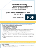 Time Series Econometrics For MSC 20212022