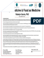 Lifestyle Medicine and Food As Medicine