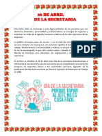 Día de La Secretaria PDF