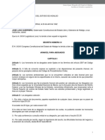 Arancel para Abogados Del Estado de Hidalgo PDF