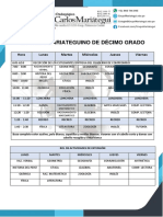 Horario décimo grado