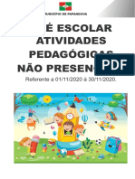 Atividades pedagógicas não presenciais do Pré-Escolar de Papanduva