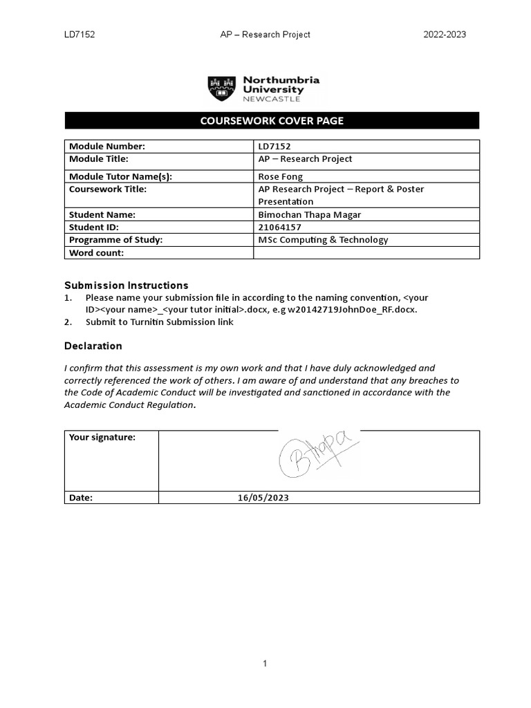 LD7152 AP Research Project 202223 Cover Page | PDF | Art | Computers
