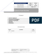 PRO-010 Prueba Hidrostática