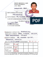 JU Identity Card SWAGATAM BAZ