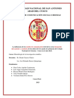 TRABAJO FINAL La Influencia de Los Medios de Comunicación Televisivos en La Formación